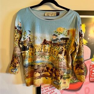 Vintage 3/4 sleeve graphic shirt